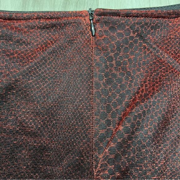Lip Service miniskirt size L. Sheer red sparkly snakeskin print. Vintage - Picture 7 of 13
